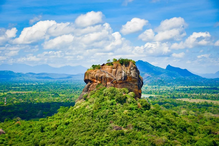 Aerial view of Sigiriya Lion Rock - Essential stop in our Sri Lanka vacation packages